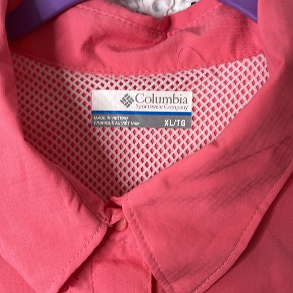 Columbia PFG Women’s Tamiami II LS Button-Up Shirt in melon color, size XL, NWT. - Picture 8 of 13